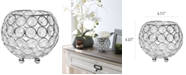 Elegant Designs Elipse Crystal Circular Bowl Candle Holder, Flower Vase, Wedding Centerpiece